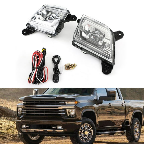 Smoke LED Projector Fog Light Bumper Lamp+Switch for 19-20 Chevy Silverado 1500 